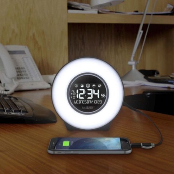 LA CROSSE TECHNOLOGY. MOOD LIGHT ALARM CLOCK WITH 5 NATURAL SOUNDS - Picture 3 of 3